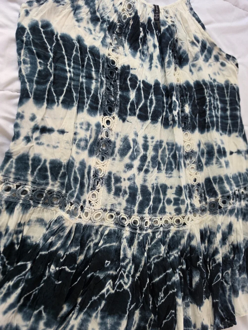 Raviya Navy & White Tie-Die Cover Up Dress - Picture 7 of 10